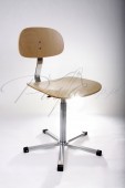 ERGOLINIA 10004 Krzesło obrotowe ze sklejki lakierowanej, śruba regulacji wysokosci-1