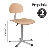 ERGOLINIA EVO4 Krzesło obrotowe ze sklejki lakierowanej, podnośnik pneumatyczny-1