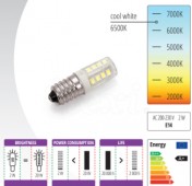 TEXI LED E14 LAMPKA LED DO MASZYN DOMOWYCH - 230 V, 2 W, WKRĘCANA